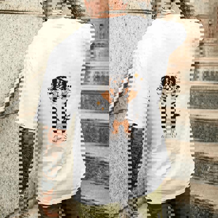 面白いtシャツ バーニーズ 犬 メンズ 犬好き グッズ かわいい おもしろ 面白い 服 ネタ 子供用 長袖tシャツ メンズTシャツ バックプリント 彼への贈り物