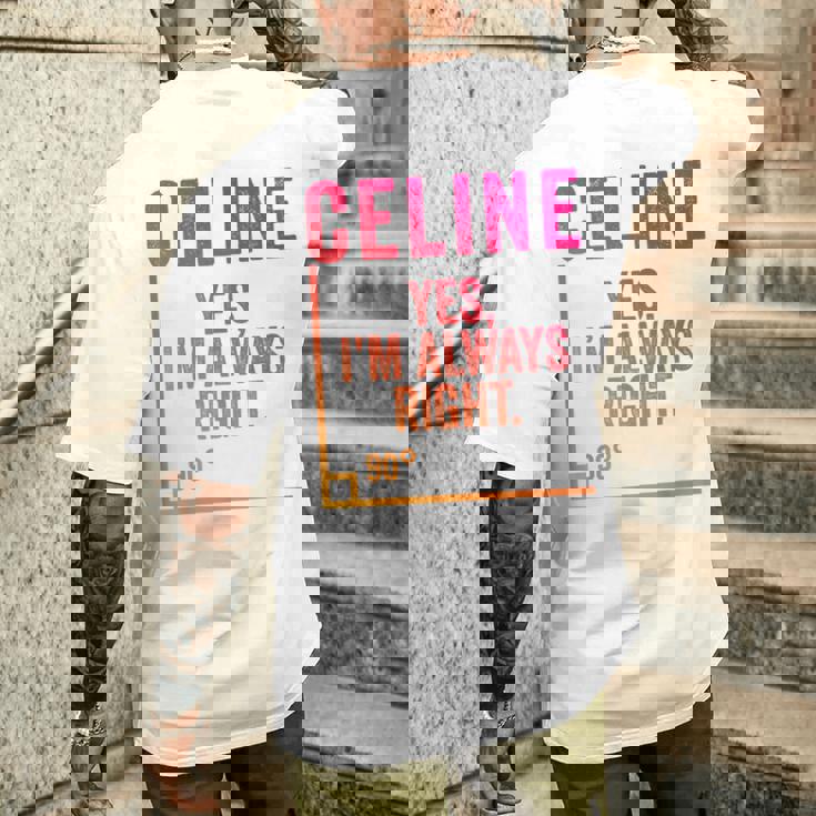 面白いセリーヌ 面白いセリーヌ 名前 誕生日シャツ ギフト メンズTシャツ バックプリント 彼への贈り物