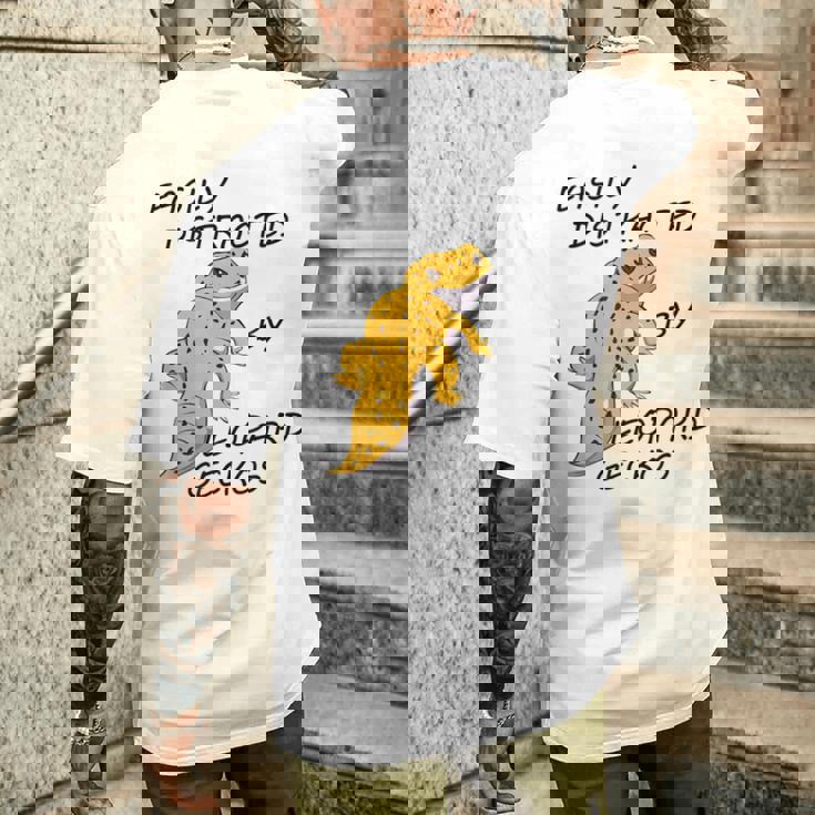 面白いヒョウモントカゲモドキ 発言するトカゲ 爬虫類 メンズTシャツ バックプリント 彼への贈り物