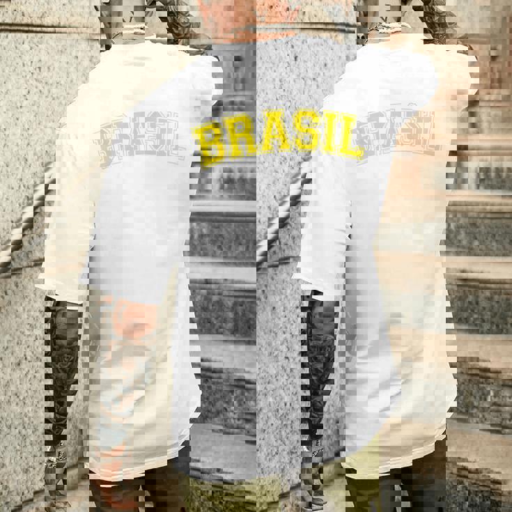 面白いブラジルシャツ ブラジルグリーンフラッグ メンズTシャツ バックプリント 彼への贈り物