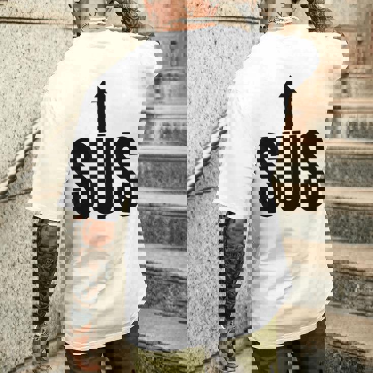 面白い不審者は面白いいたずら者は遊び心のある引用 メンズTシャツ バックプリント 彼への贈り物