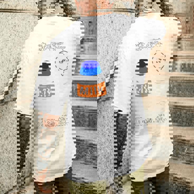 飲んでます。 I Love Milk 牛乳 ミルク びん ボトル カップ 健康 の イラスト 長袖tシャツ メンズTシャツ バックプリント 彼への贈り物