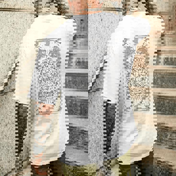 龍体文字フトマニ図 タロット 幸運 メンズTシャツ バックプリント 彼への贈り物