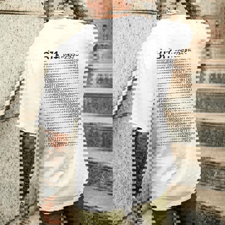 （背中側 バックプリント）314 円周率 パイ《数学》【変なtシャツ屋さん】理数系 数字 メッセージ 面白い メンズTシャツ バックプリント 彼への贈り物