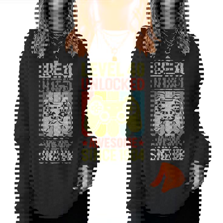 40歳の誕生日 男性 女性 40歳 1984年 装飾 面白い ギフト レディーススウェットシャツ