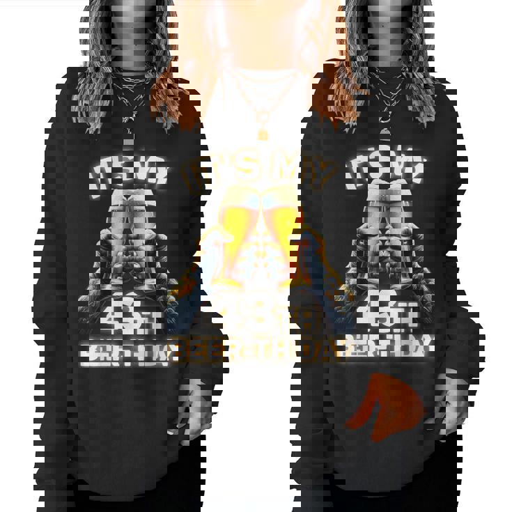 43歳の誕生日プレゼントのアイデアbeerthdayビール レディーススウェットシャツ