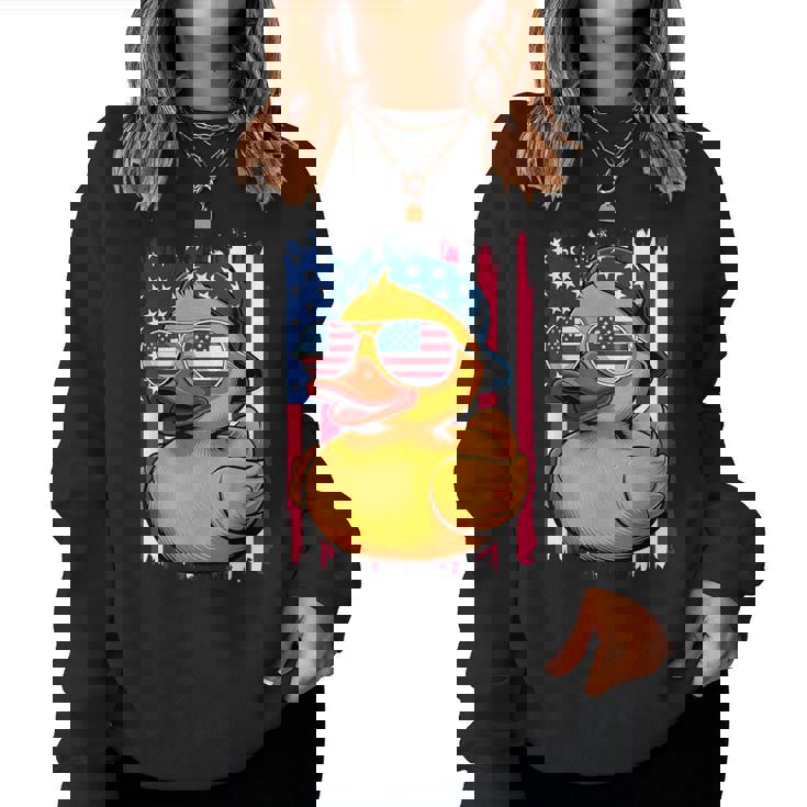 4Th Of July Rubber Duck Patriotic Fourth Of July Women Sweatshirt