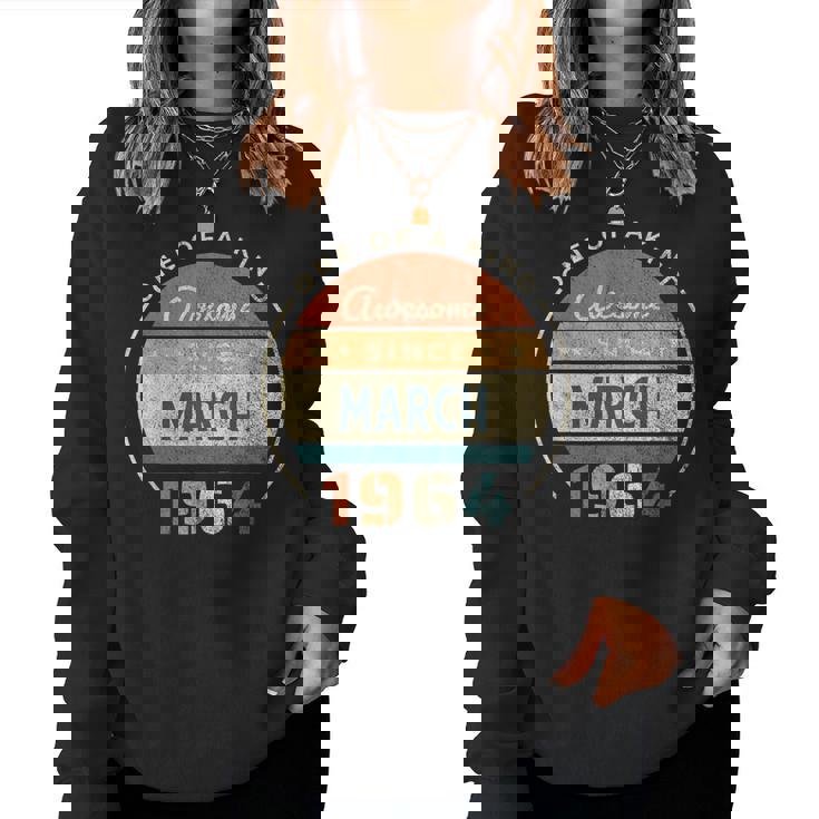 60歳の誕生日ギフト 男性 女性 60歳 3月 1964 レディーススウェットシャツ