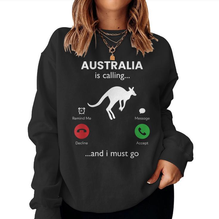 Australia Está Llamando Australia Divertida Sudadera Mujer