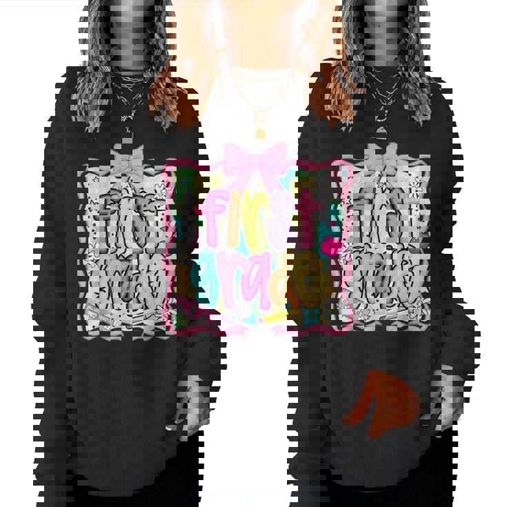 Back To School Hello First Grade Team 1St Grade Boy Girl Women Sweatshirt