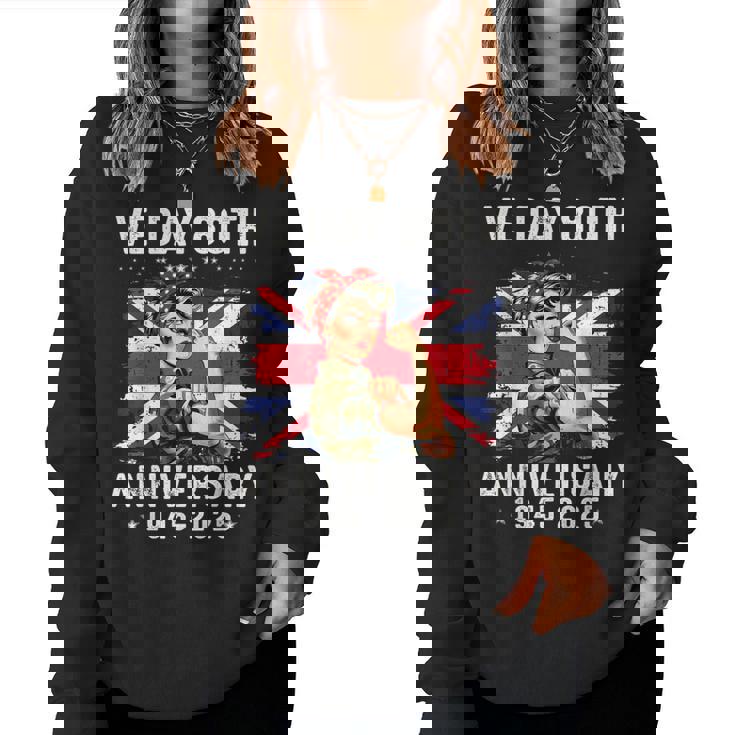 Bandera Del Díae 80 Aniversario Celebracióne Day 2025 Sudadera Mujer