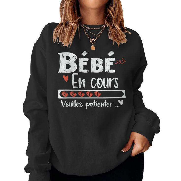 Bébé En Cours Annonce Grossesse Enceinte Sweat-shirt pour femme