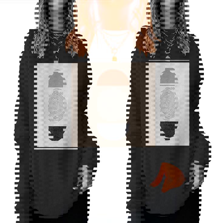 Boho 抽象形アート ミッドセンチュリー モダンアート レディーススウェットシャツ