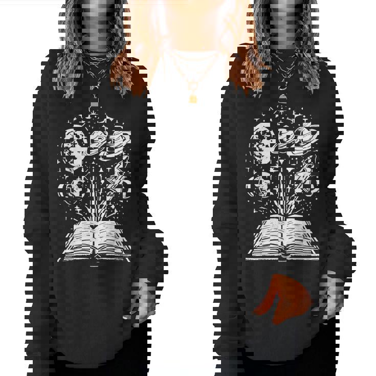 Bookpace Reading Lover Teacher Bookworm Librarian Reader レディーススウェットシャツ