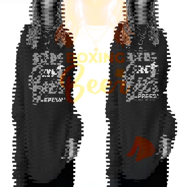 Boxing And Beer Perfectday ボクサー・ボクシング レディーススウェットシャツ