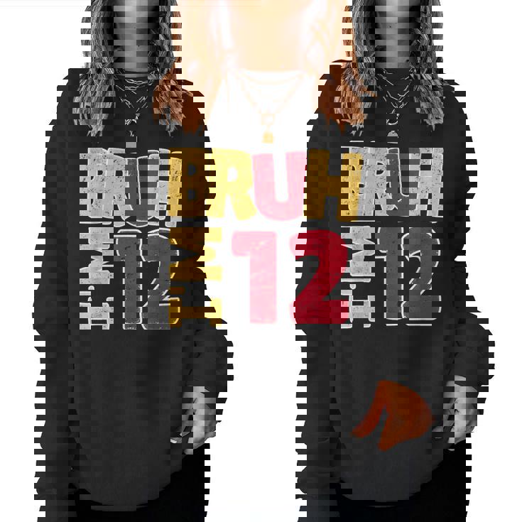 Bruh I'm 12歳 ギフト 男の子 女の子 It's My 12Th Birthday レディーススウェットシャツ