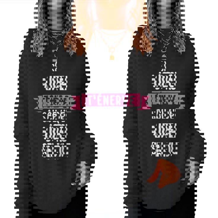Cadeau Humour Prénom Personnalisé Audrey Sweat-shirt pour femme