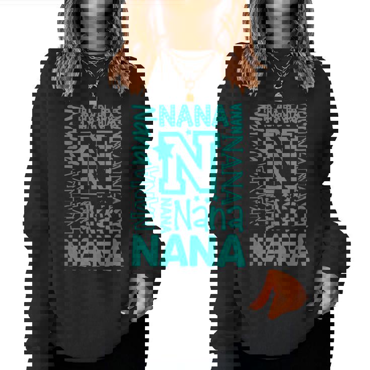 Cheery Nana Grandma レタープリント レディーススウェットシャツ