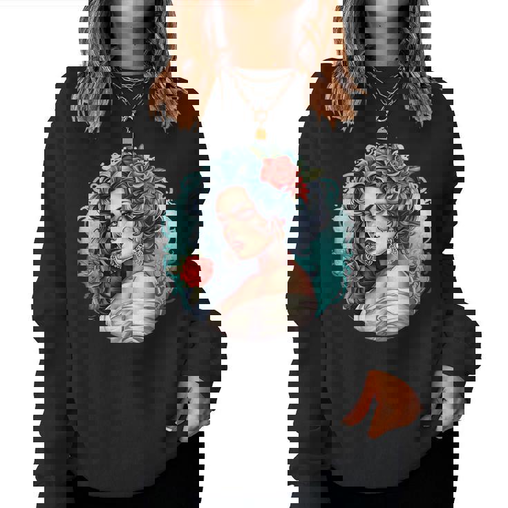 Chicano Girl メキシコ系アメリカ人 シカーノ ヒスパニック ラティーナ レディーススウェットシャツ