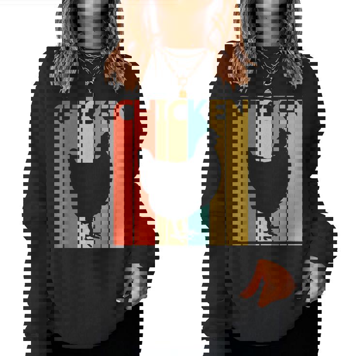 Chicken ニワトリ 動物 レディーススウェットシャツ