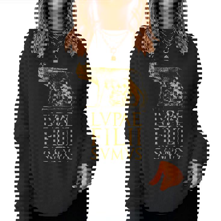 Cita Del Imperio Romano De Roma Antiguo Lobo Romano Sudadera Mujer