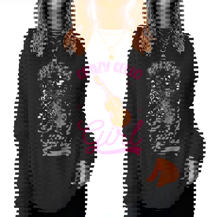 Crazy Cello Girliolonchelo Chicaioloncelista Sudadera Mujer