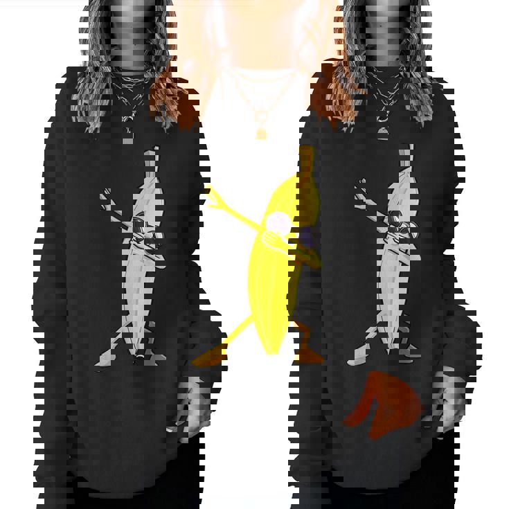 Dabbing バナナ ハワイアン トロピカル フルーツ好き 男性 女性 キッズ レディーススウェットシャツ