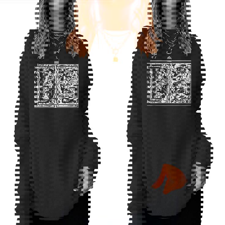 Dg Initials D G Nameurname Onomastics Onomatology レディーススウェットシャツ