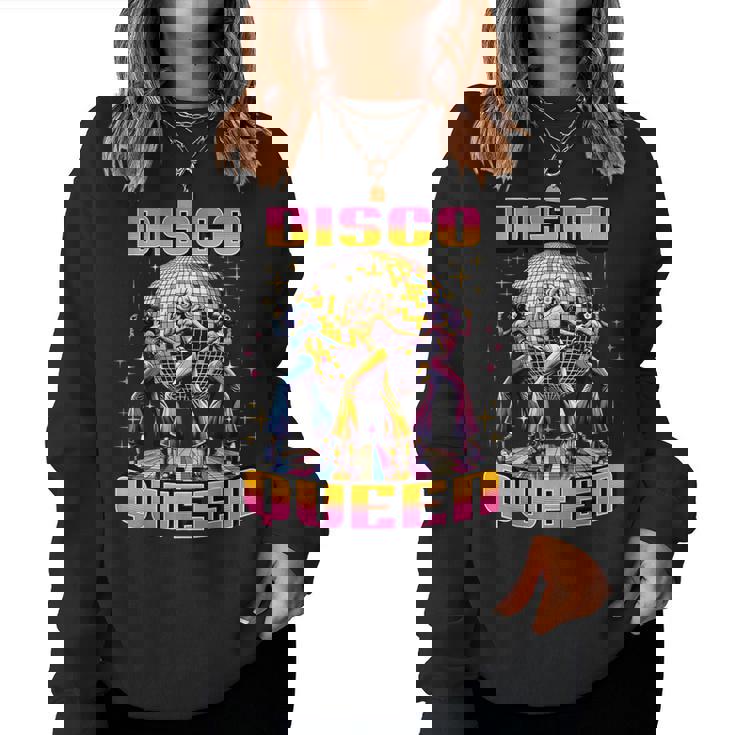 Disco Queen Retro Dancing 70 80 Disco Sudadera Mujer