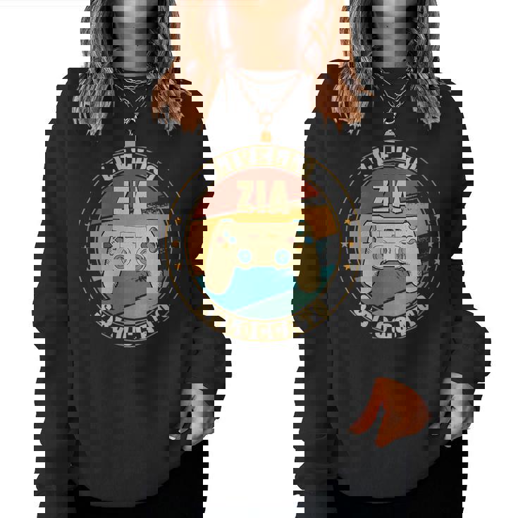 Donna Annuncio Gravidanza Neo Zia Loading Futuro Gamer Mamma Papà Con Collo A Women Sweatshirt