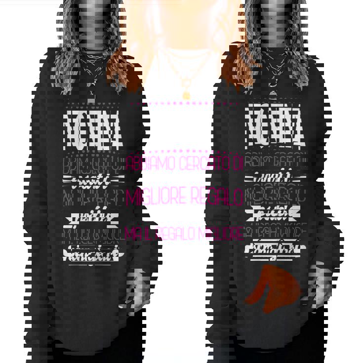 Donna Nonna Festa Della Mamma Regalo Migliore Nonna Del Mondo Women Sweatshirt