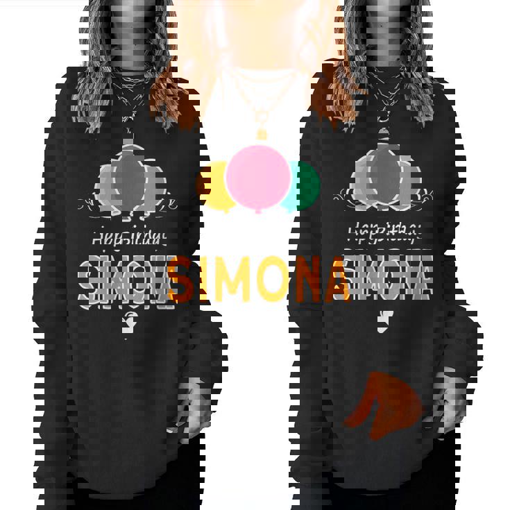 Feliz Cumpleaños Diciendoimona Cuello Sudadera Mujer