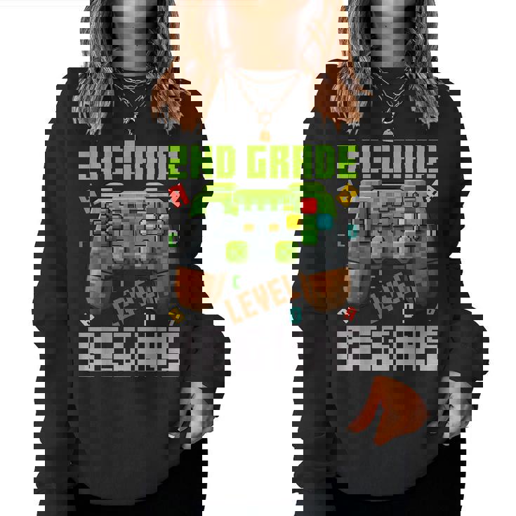First Day Of 2Nd Grade Level Begins First Day Of 2Nd Grade Women Sweatshirt