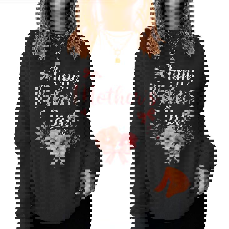 Floral Mommy Cute Happy Mother's Day For Mom Grandma Women Sweatshirt