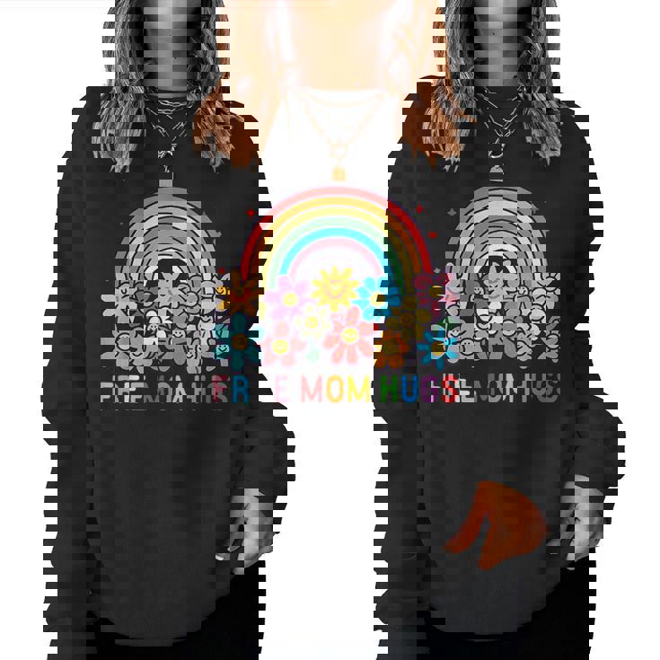 Free Mom Hugs Rainbow Lgbt Gay Lesbian Transgender Pride Women Sweatshirt