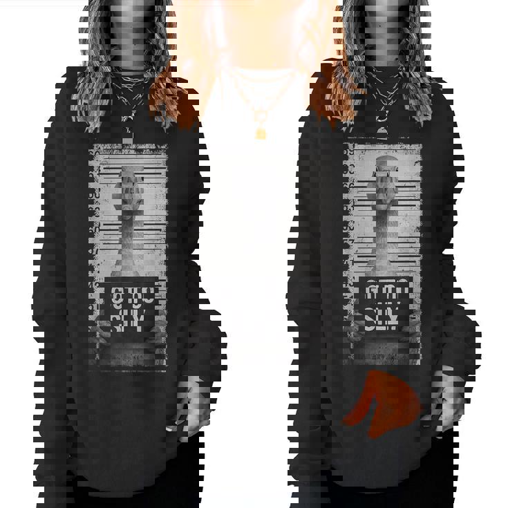 Goose Gotilly Meme 動物愛好家 マグショット 男の子 女の子 レディーススウェットシャツ