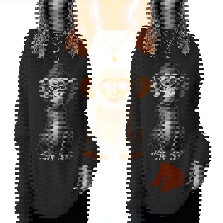 Monkey For Children And Fun Sweatshirt Frauen