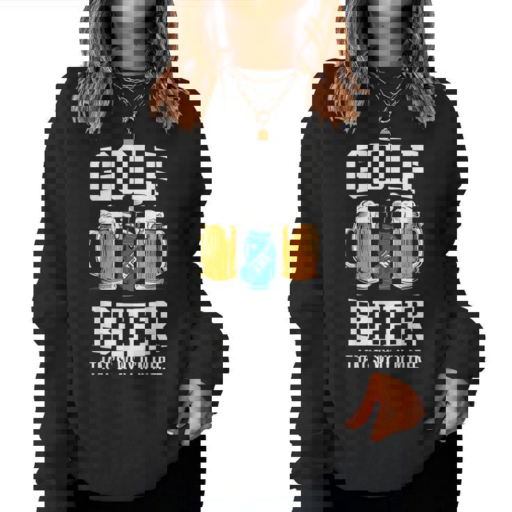 Golf And Beer That's Why I'm Here ゴルフ ビールを飲む人 レディーススウェットシャツ