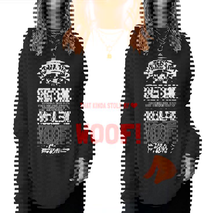 Great Dane Gentle Dog Woof Mom German Mastiff Mother's Day Women Sweatshirt