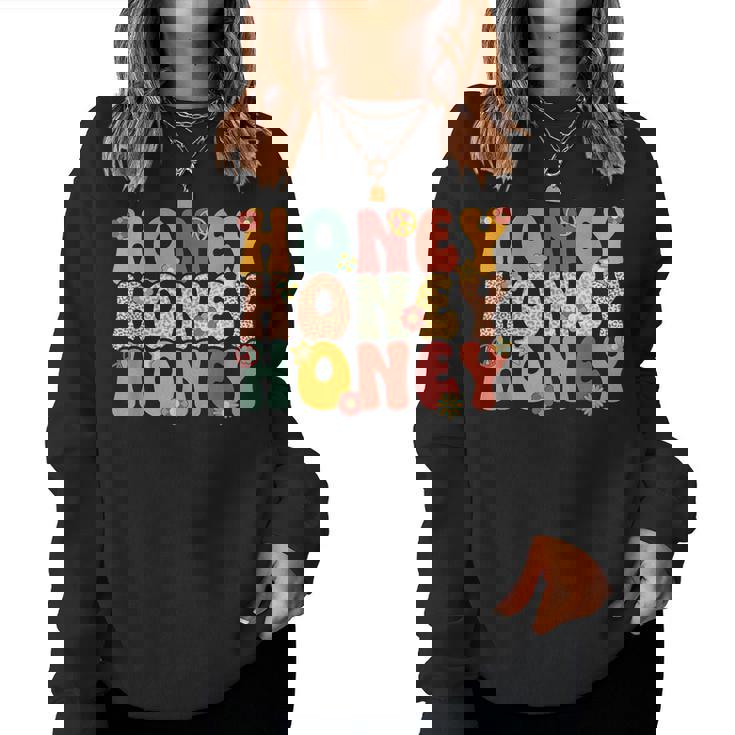 Honey Grandma Groovy Honey Grandmother Women Sweatshirt