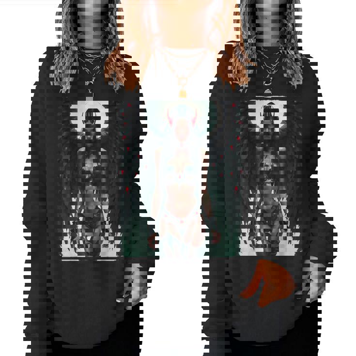 Hot Girl On 男性用 堕天使バトルレディ レディーススウェットシャツ