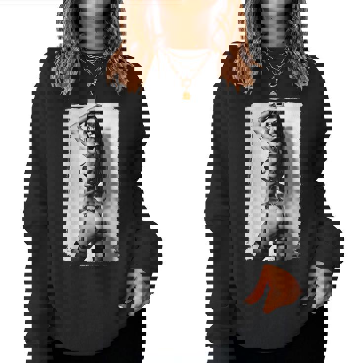 Hot Girl On 男性用 セクシー ブーティー ビキニ モデル 2 Bw レディーススウェットシャツ