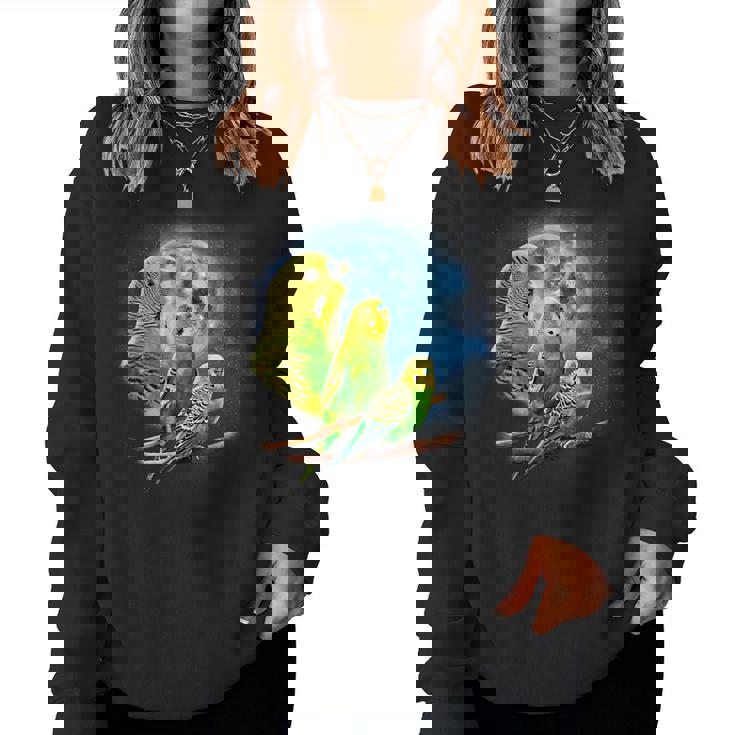 Howling At The Moon シャツ インコシャツ インコ セキセイインコ レディーススウェットシャツ