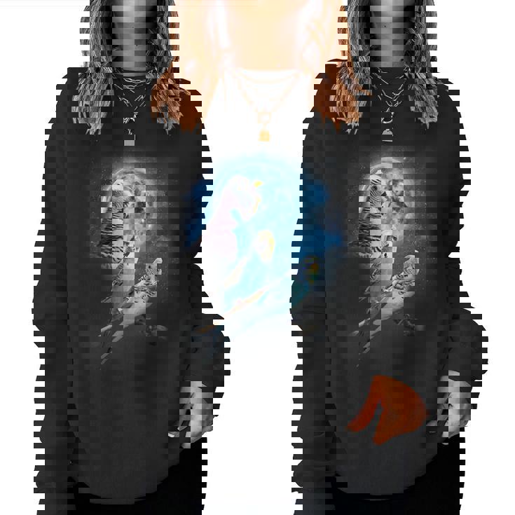 Howling At The Moon シャツ インコシャツ ファニーセキセイインコシャツ レディーススウェットシャツ