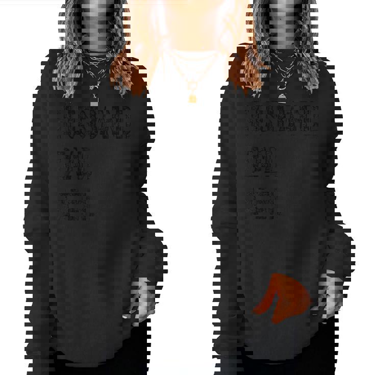 Husband Dad Atm Father Bank Money Children Wife Quote レディーススウェットシャツ