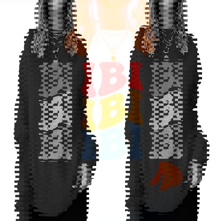 Ibi City Groovy レトロ レディーススウェットシャツ