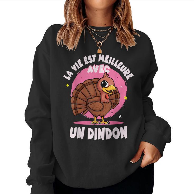Idée Dindon Enfant Filleie Avec Un Dindon Sweat-shirt pour femme
