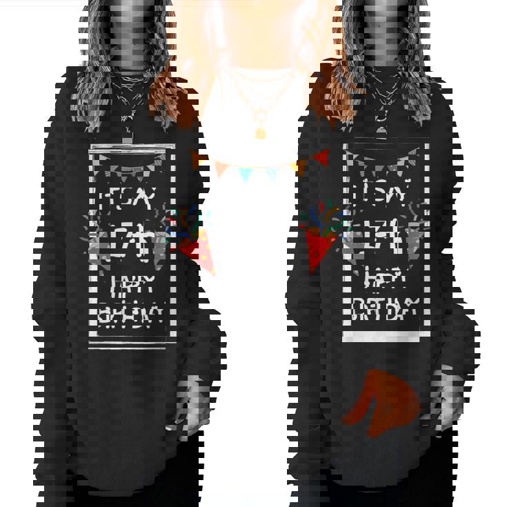 It's My 17Th Birthday Happy 17歳 誕生日 男の子 女の子 レディーススウェットシャツ