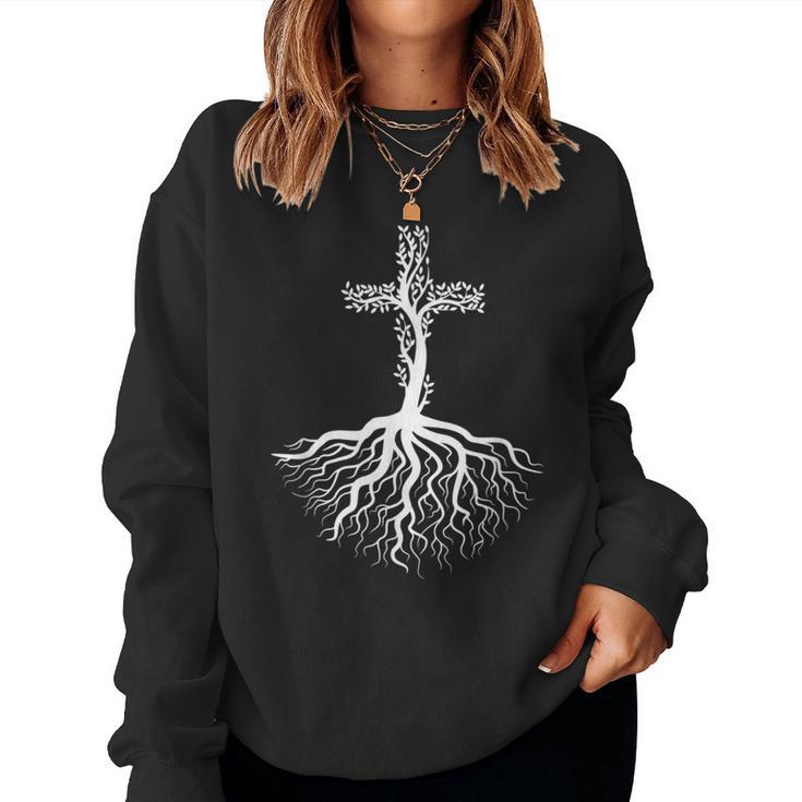 Las Raíces De La Fe En Jesús Run Deep Christian Sudadera Mujer