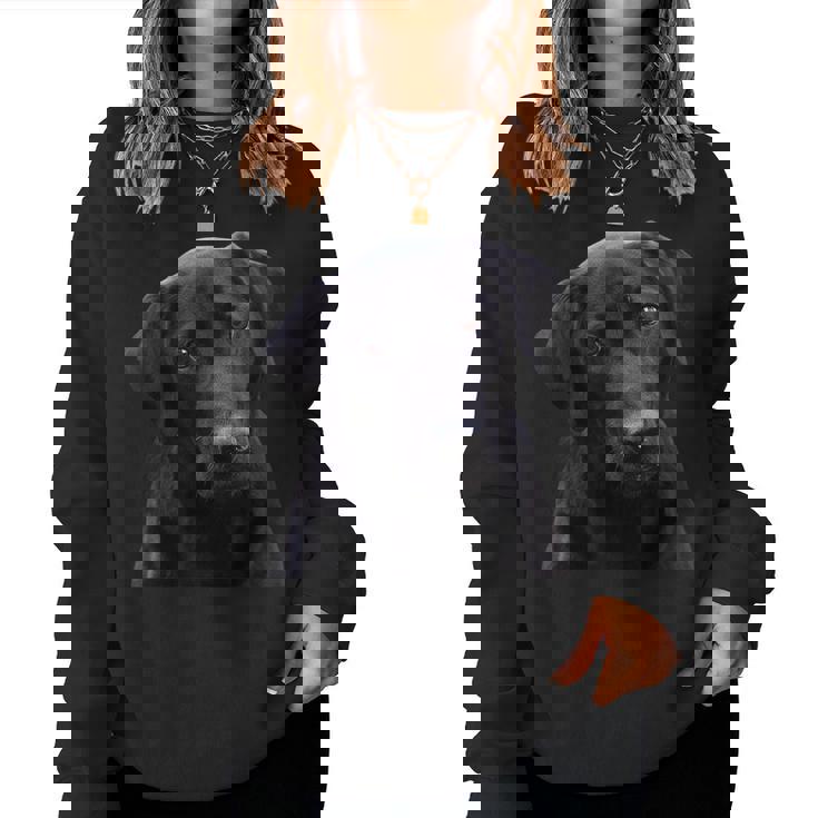 Love Is Labrador Retriever シャツ ブラック ラボ Mom Dad Dog Lover レディーススウェットシャツ